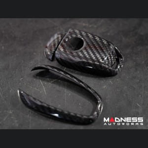 Alfa Romeo Giulia Key Fob Cover  - Carbon Fiber - Black